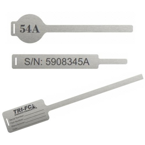 Metal Cable Tags Fully Customizable with Text, Numbers, Serialized, Graphics and More, Any Cable Tie Length - NapTags.com