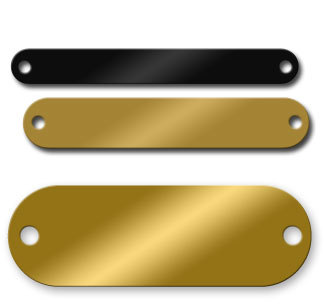 Brass Tags Blank Round End Rectangle