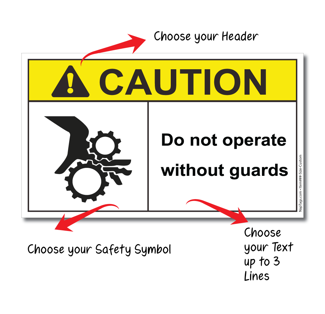 ANSI LABEL DECAL STICKER Sticks to Any Surface Incline Ahead Notice OSHA 