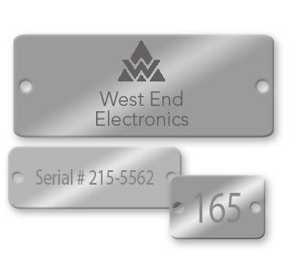 Customizable Laser Engraved Name Tags - Up to 4x 2, Engraved Aluminum, PlaqueMaker