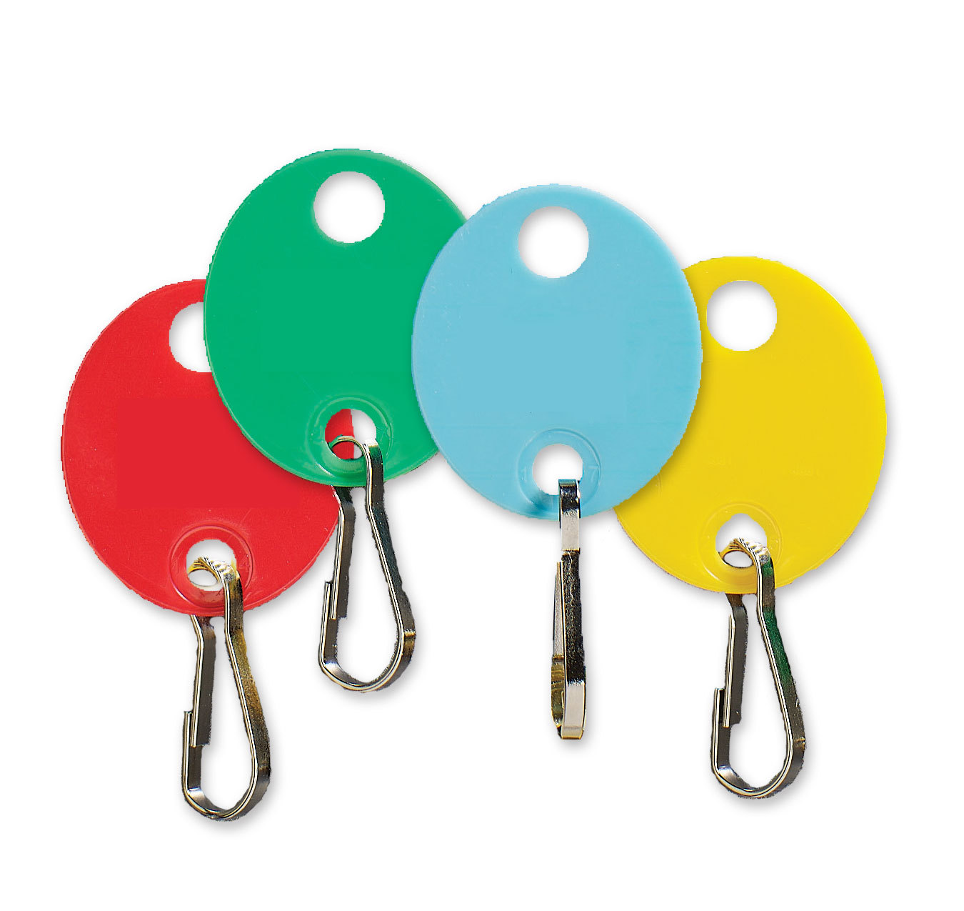 Pack 20 Multi-Colour Plastic Key Tags 