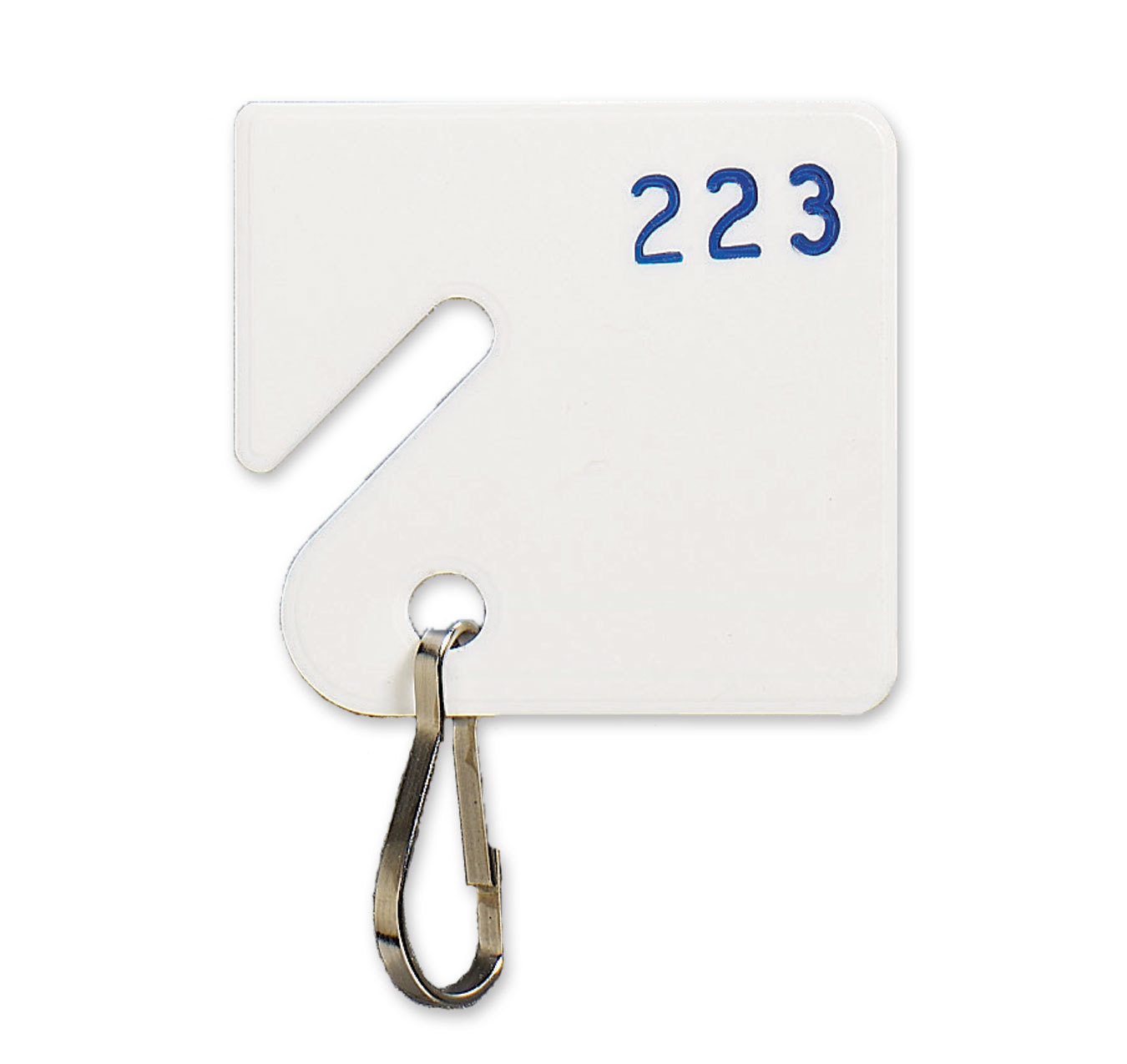 plastic numbered key tags
